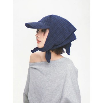 【GUBAN】AC-G94   快速出貨 復古 美式 格紋 綁帶 方巾 棒球帽