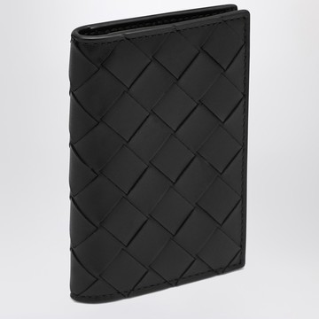 Black Intrecciato vertical card holder