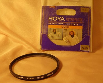 Hoya UV (0) 霧霾濾鏡 72 毫米螺紋安裝鏡頭盒日本 Tokina 1A 型