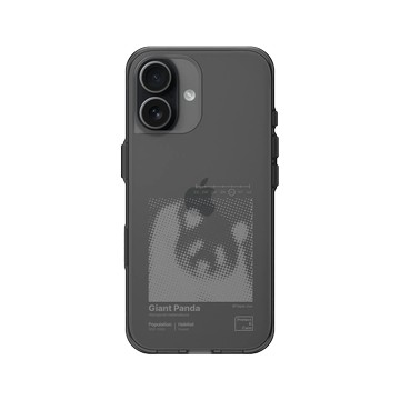 iPhone 17 Clear (相機按鈕) 酷墨灰 - RHINOSHIELD X Taipei Zoo - 大貓熊：動物圖鑑