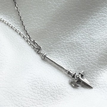 白虎牙斷 配2.2mm鍊 三國 徐晃兵器 純銀項鍊|銀項鍊推薦(單條價)