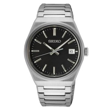 【SEIKO】精工 CS系列 SUR557P1 藍寶石鏡面 日期 鋼錶帶男錶 6N52-00H0D 黑/銀 39mm