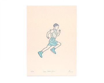 運行Forrest Run  -  5x7限量版5x7 Letterpress