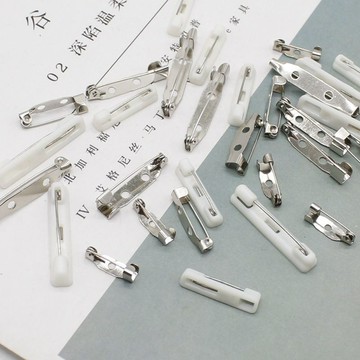 🌟免運臺灣出貨🌟DIY手工胸針安全別針一字雙孔胸針塑料胸針徽章領帶材料飾品配件🌟可開票