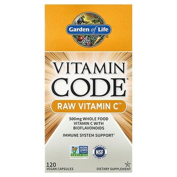 Garden of Life, Vitamin Code，RAW 維生素 C，250 毫克，120 粒素食膠囊