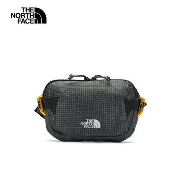 【The North Face 官方旗艦】北面男女款灰黑拼接雙拉鍊休閒腰包｜8GJFWUO