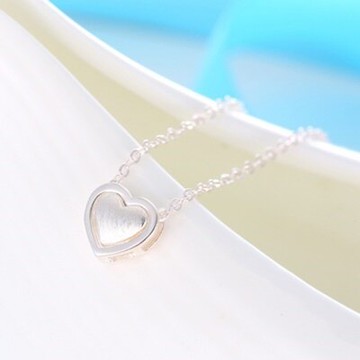 925純銀項鍊 吊墜-歐美潮流時尚簡約母親節情人節生日禮物女飾品73gj83【獨家進口】【米蘭精品】