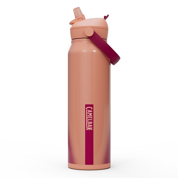 【墾趣】CAMELBAK 1000ml Flip Straw不鏽鋼多水吸管保溫瓶(保冰) 柔霧粉