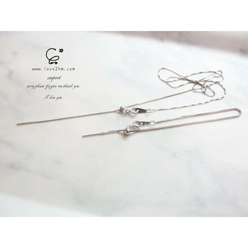 925純銀-針式鏈/純銀鍊子/925純銀/ [晶晶工坊-love2hm]