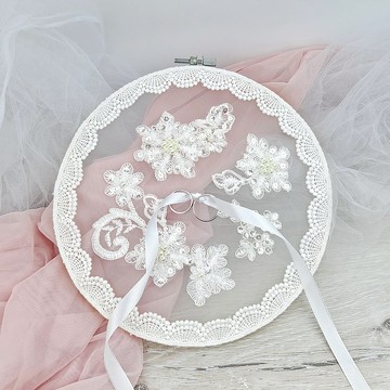 婚禮指環托 蕾絲戒子座 結婚掛飾 ring bearer RBR005