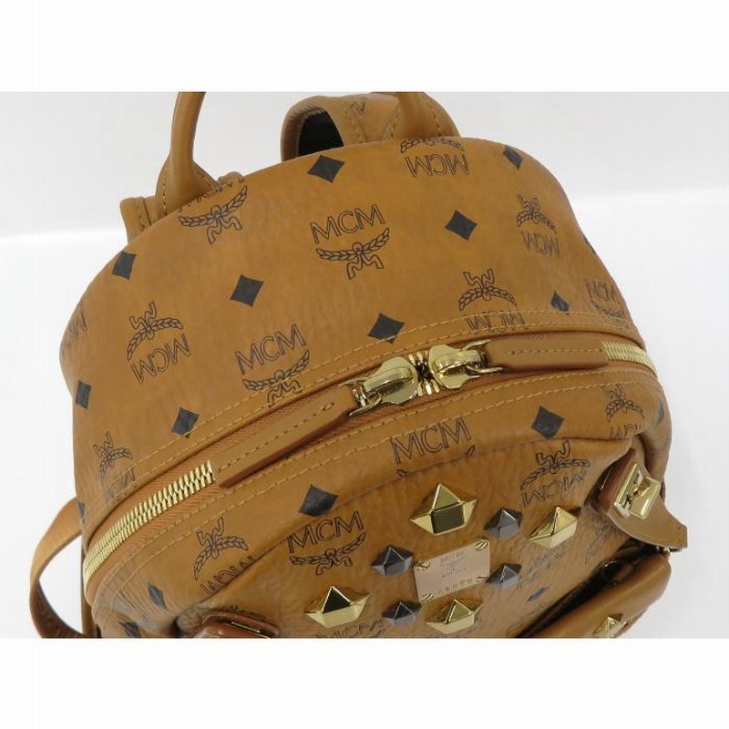 中古】MCM リュックサック ヴィセントスタークバックパック ロゴグラム ...