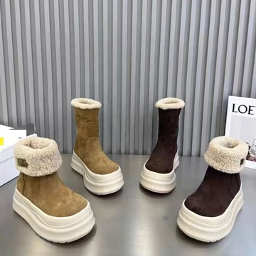 特價出清 雪地靴 棉鞋 冬季 歐貨軟底馬丁靴加絨棉靴2025冬季新款高筒靴百搭雪地靴保暖煙筒靴