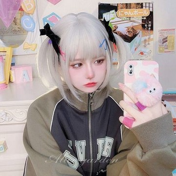 【台灣有貨】實拍 AG假髮女短髮網紅jk碎劉海自然頭皮時尚lolita可愛bobo短直髮假髮