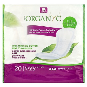 Organyc, 膀胱控制墊，中等，20 片