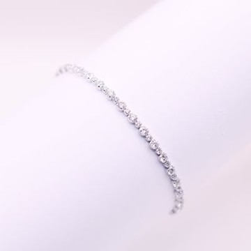 SWAROVSKI 施華洛世奇 Matrix Tennis 手鏈 鍍白金色