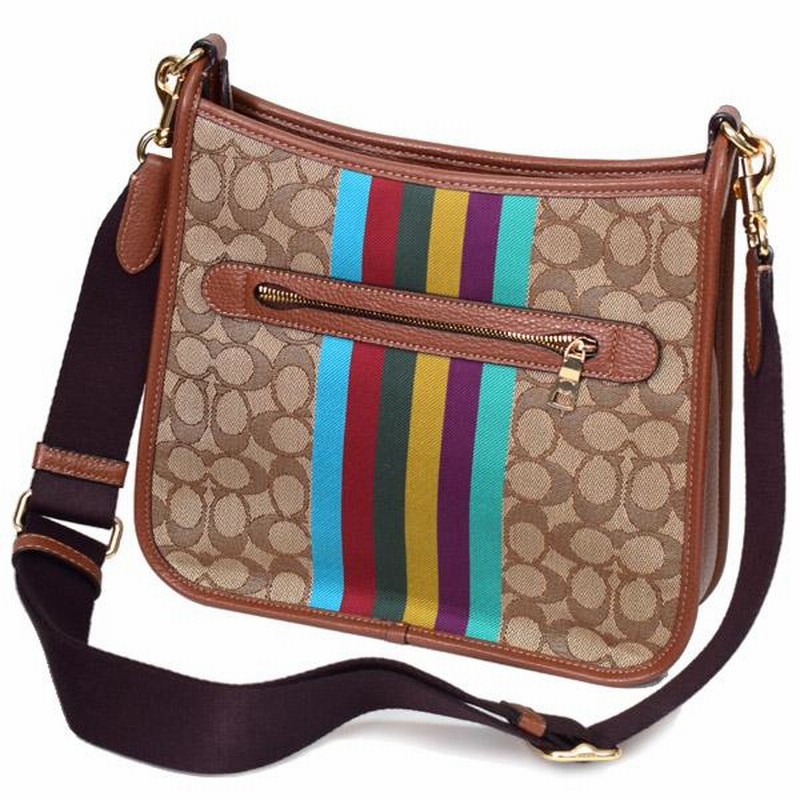 コーチ バッグ COACH ジャガード ぺブルレザー シグネチャー