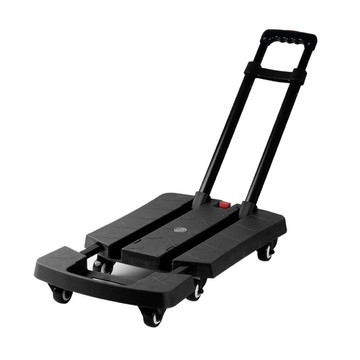 Japan Star日本星 可伸縮六輪輕便小推車 靜止載重兩百公斤！耐髒黑