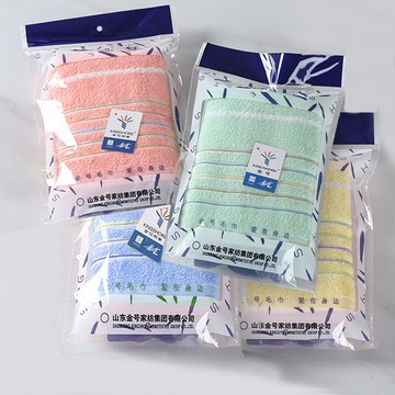 3-4條金號毛巾單條獨立裝純棉成人洗臉面巾福利回禮商務會議禮品