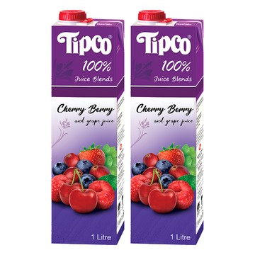 Tipco 100%櫻桃莓果綜合果汁  1L  2瓶