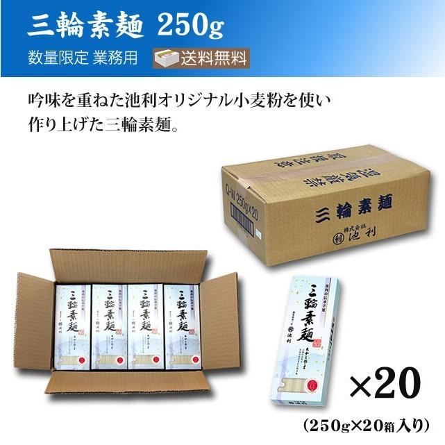 三輪そうめん 250g×20箱 業務用 送料無料