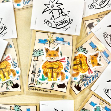 狐狸先生做什麼 | 防水透明貼紙