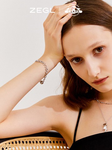 ZEGL×中國小動物保護協會愛心磁扣手鏈女高級感小眾vintage手飾