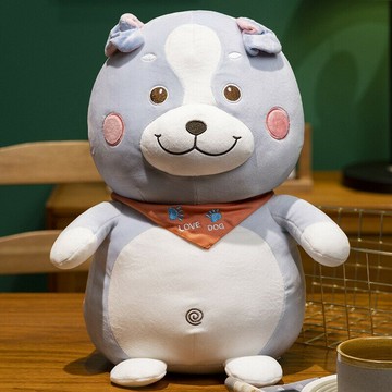 肥仔哈士奇揚州毛絨玩具 可愛小狗玩偶 壓床娃娃生日禮物