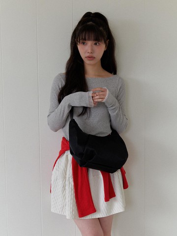 Loeb Nylon Hobo Bag _ Black