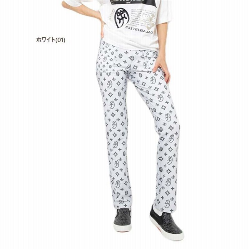 新品 CASTELBAJAC SPORT 総柄パンツ 38 CASTELBAJAC カステルバジャック スポーツ インクジェットパンツ