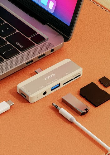 KINYO 5合1讀卡多功能擴充座
