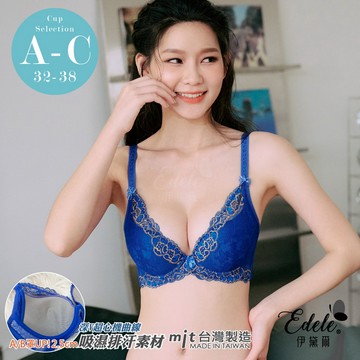 內衣【異域風情】蕾絲集中小胸限定款  A-C罩 (藍) #3315