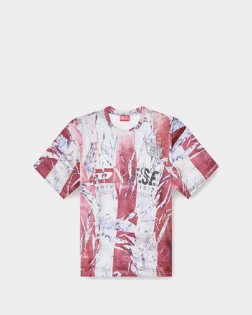DIESEL 多彩印花T-Shirt - L