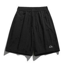 短褲 夏天穿著速乾冰絲抽繩短褲 透氣 素面褲子 寬鬆 短褲男 涼感褲 冰感降溫 彈性褲 運