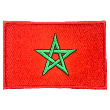 A-ONE 匯旺 國旗刺繡布貼 Set 2個 8 x 5 cm 聚酯纖維 背膠自黏 台灣製  摩洛哥