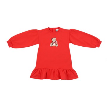 MOSCHINO Kids 泰迪熊紅色洋裝