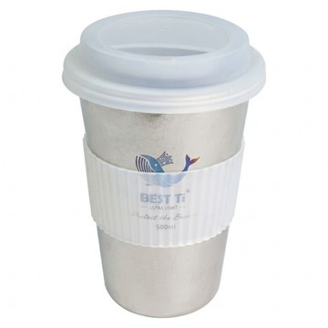 BEST Ti 熱愛系列 愛地球 純鈦隨行杯  鈦原色  1個  450ml