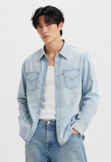 Workwear 工裝系列 男款 長袖襯衫 牛津領 牛仔襯衫 熱賣單品