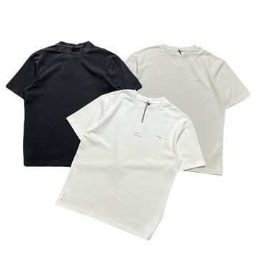 出口美式INDUSTRIE水洗高克重純棉彈力T恤 寬松潮流休閑大碼短袖