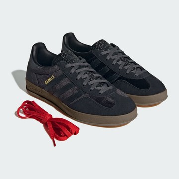 【ADIDAS】GAZELLE INDOOR W 休閒鞋 女 黑色-JI2712