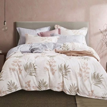 A-ONE 3M吸濕排汗 萊賽爾天絲 兩用被套床包組3件組  古典棕調  床包 單人加大 + 兩用被套 King Size  床包 + 兩用被套 + 枕套