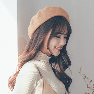 立體型貝雷帽畫家帽羊毛帽子復古氣息毛呢貝蕾帽畫家帽可調頭圍9色【快速出貨】