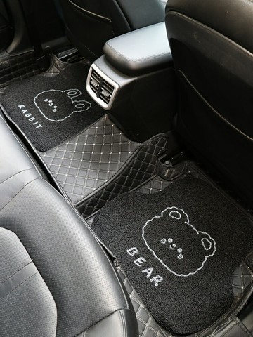 優購生活 汽車絲圈腳墊可愛車內地毯防臟保護墊單片卡通防滑地墊車載腳踏墊汽車腳墊 立體腳踏墊 汽車腳踏墊 椅腳墊 車用腳墊