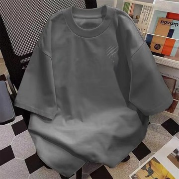 【台灣出貨】100%純棉 男短袖上衣 衣服男 五分袖  男生T恤 綠 大尺碼衣服 透氣棉T 流行衣服 男生衣服 加肥加大