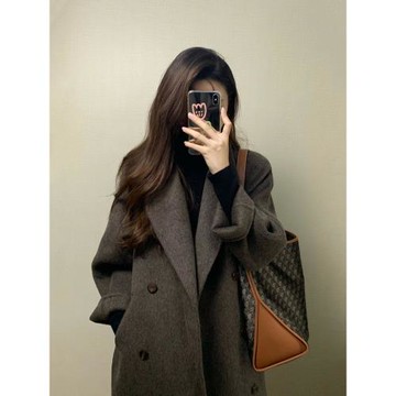 加厚深冬獨特超好看呢子大衣女入冬2025新款毛呢外套高級感中長款