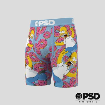 【PSD Underwear 官方旗艦店】THE SIMPSONS- 平口四角褲 -荷馬的甜甜圈-藍色