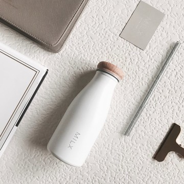 MILX 牛奶瓶造型雙層不鏽鋼保溫瓶