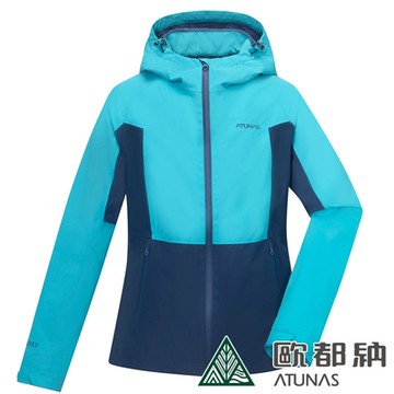 【ATUNAS 歐都納】女款GORE-TEX PACLITE PLUS石墨烯單件式外套A1GT2507W冰河藍丈藍/防水/防風/透氣/微暖/輕量/都會休閒