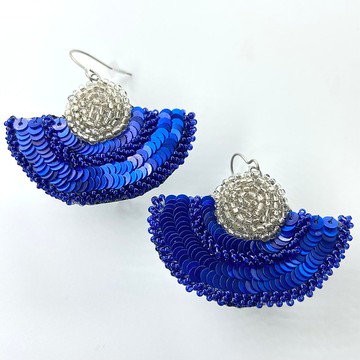 耳飾 Exotic 藍色 可選配金屬配件