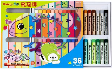 Pentel 飛龍 PHN9-36 粉蠟筆 (36色)【APP滿額下單4%點數(單一帳號最高1000點)】7/31止