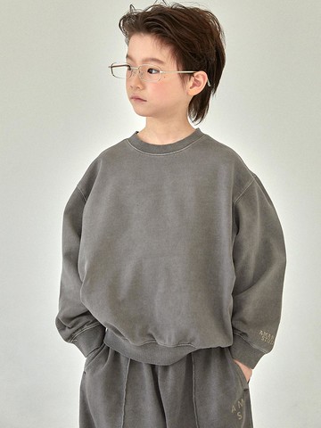 Pigment Oversized Cotton-Polyester Sweatshirt [CHARCOAL] (S-JM)